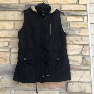 Black fur lined vest!